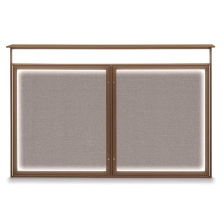 United Visual Products Open Faced Traditional Rounded Corkboard UV647ARC-BLACK-PUMICE